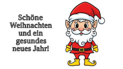 Holiday Greetings Santa Claus with Festive Wishes for a Merry Christmas and Happy New Year! © Zara