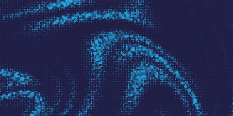 blue abstract vector background with halftone waves pattern. blue vector background eps10