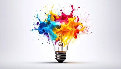 Idea Bulb Paint Splash.