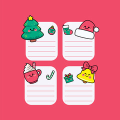 Happy christmas tag label illustration design