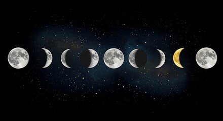 月の満ち欠け：宇宙の息吹