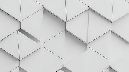 an intricate geometric pattern is displayed with a repeating hexagonal structure presenting a modern and minimalist aesthetic in white high quality professional detailed elegant stylish clean