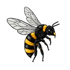 蜜蜂の羽ばたき、精密描写