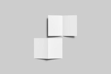 Blank Bifold Brochure Mockup