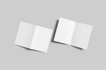Blank Bifold Brochure Mockup