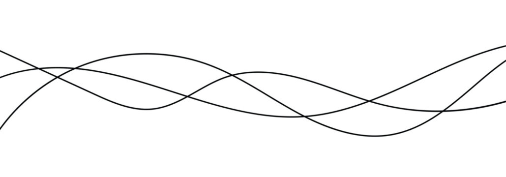 Abstract background with thin wavy lines. A dynamic abstract line. Decorative wavy stripe pattern background.