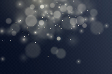 Dark abstract bokeh background with glowing light particles.