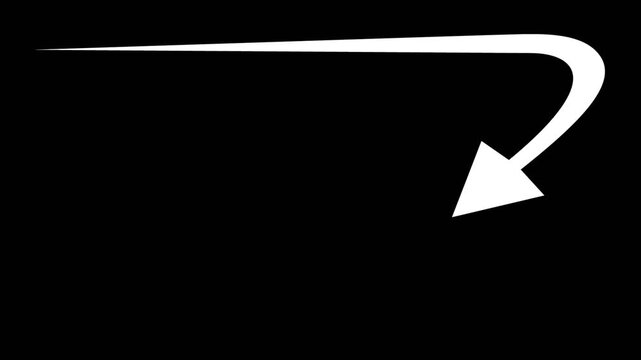 vector illustration of an arrow motion design collection with alpha channel