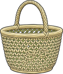 Palm-Leaf Canasta Basket