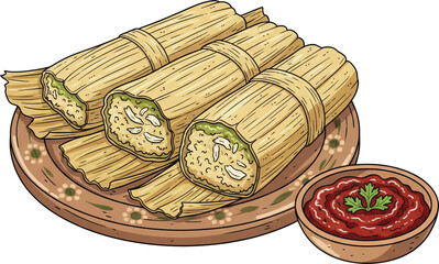 Tamales with Corn Husks
