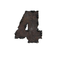 Rough Iron 3D Alphabet or PNG Letters