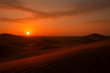 Fototapeta premium sunset over the desert