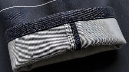 Trouser hem detail.