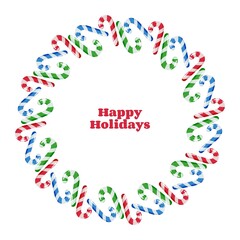 Candy cane holiday wreath © Lipitorika