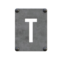 Metallic Sign 3D Alphabet or PNG Letters