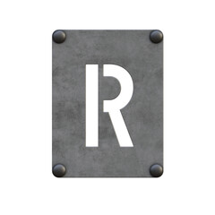 Metallic Sign 3D Alphabet or PNG Letters