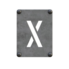 Metallic Sign 3D Alphabet or PNG Letters