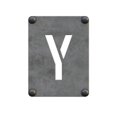 Metallic Sign 3D Alphabet or PNG Letters