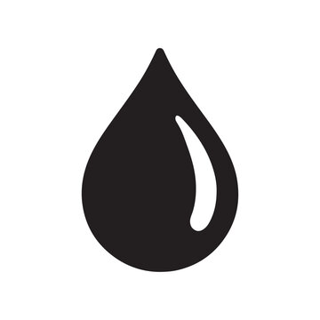 Liquid Drop Icon in Minimal Solid Design