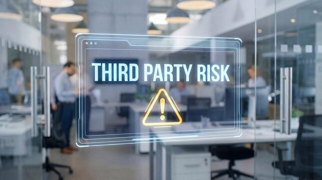 Third party risk management cybersecurity warning alert system identifying external vendor supplier threats requiring immediate attention mitigation strategy implementation