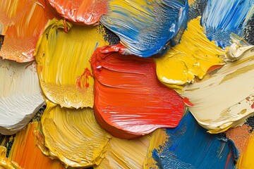 Vibrant Abstract Expressionism in Palette Knifed Painting with Rich Texture and Dynamic Colors