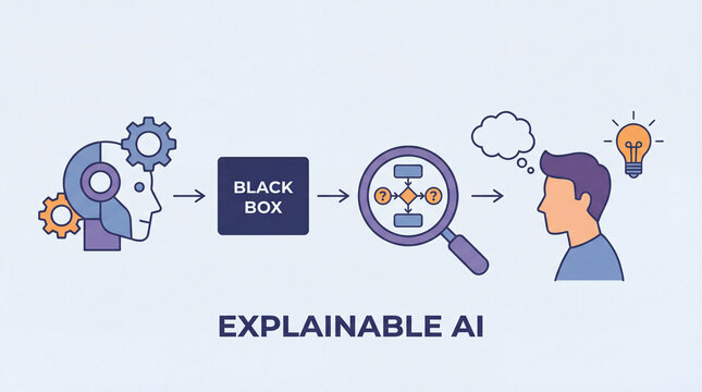 Explainable artificial intelligence methodology transforming black box algorithms into transparent interpretable systems enabling human comprehension validation accountability