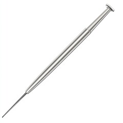 A long metal needle, vector illustration on a white background.