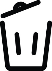 Open lid trash can icon