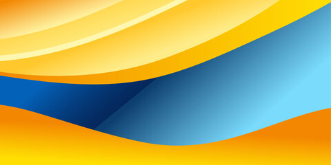 Abstract vector background of yellow and blue color gradations.