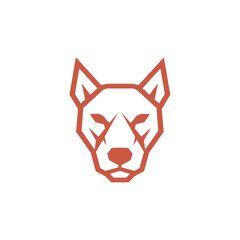 Geometric Wolf Head Logo in Minimal Line Art Style for Modern Branding and Digital Identity