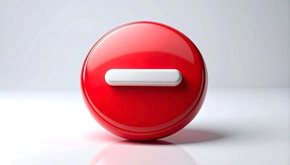 赤色の丸いマイナスボタンが削除や減少を示す直感的な表現