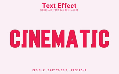 Editable text effect in Illustrator - Cinematic text effect vector style theme