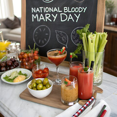 national bloody mary day recipes history celebrate ,Vibrant assorted appetizers and dips arrangement for buffet catering event