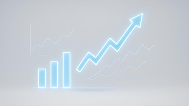 A Clean Financial Growth infographic with vibrant charts on a neutral background. - Powered by Adobe