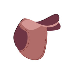 English riding saddle providing comfort and stability for horseback riders, illustrating equipment used in equestrian sports and horse riding activities