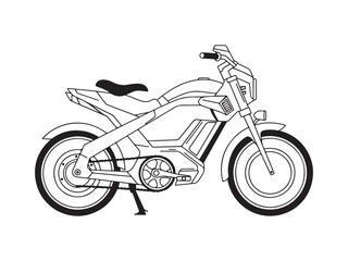 Fototapeta premium Modern Electric Motorcycle Design Illustration