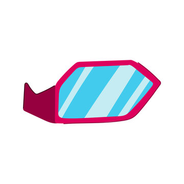 Car side mirror showcasing reflective surface and modern design, essential for safe driving, providing visibility of blind spots and surrounding traffic conditions