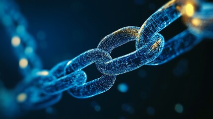 Abstract illustration of a digital chain representing connection and technology