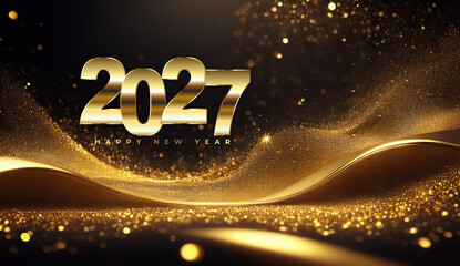 Happy New Year 2027 Greeting Card