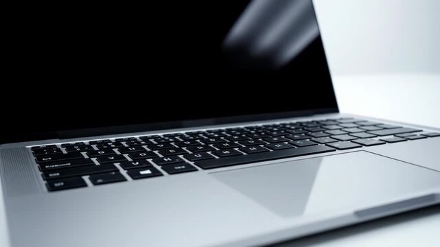 Modern laptop computer on a white background isolated on white background