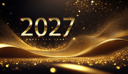 Happy New Year 2027 Greeting Card