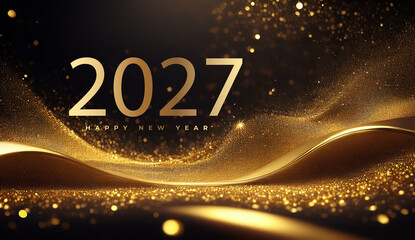 Happy New Year 2027 Greeting Card