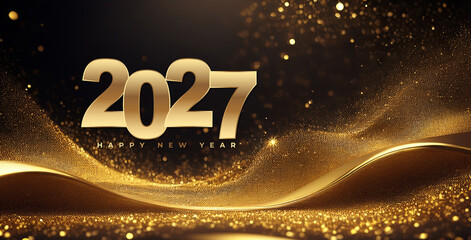 Happy New Year 2027 Greeting Card