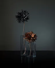 Selbstklebende Fototapeten Gerbera 2 gerberas flowers in 2 glass vases  © Moreniewski Studio