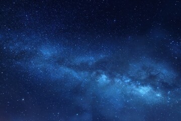 Obraz premium Celestial Wonders: Milky Way Unveiled with Countless Stars Against a Deep Blue Night Sky