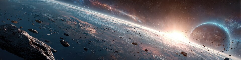 Breathtaking Cosmic Vista: Distant Planetary Systems Showcasing the Wonders of the Universe