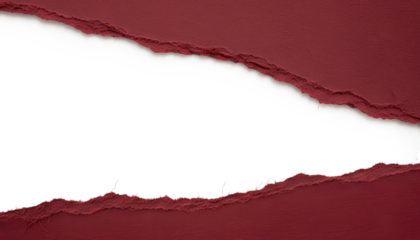 Rustic red ripped paper design with an empty black space for text or image