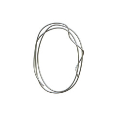Metalic Wire 3D Alphabet or PNG Letters