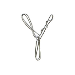 Metalic Wire 3D Alphabet or PNG Letters