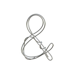 Metalic Wire 3D Alphabet or PNG Letters
